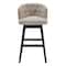 Armen Living Celine 26" Counter Height Swivel Tan Fabric and Espresso Wood Bar Stool LCCIBAESTN26 - alternate 7